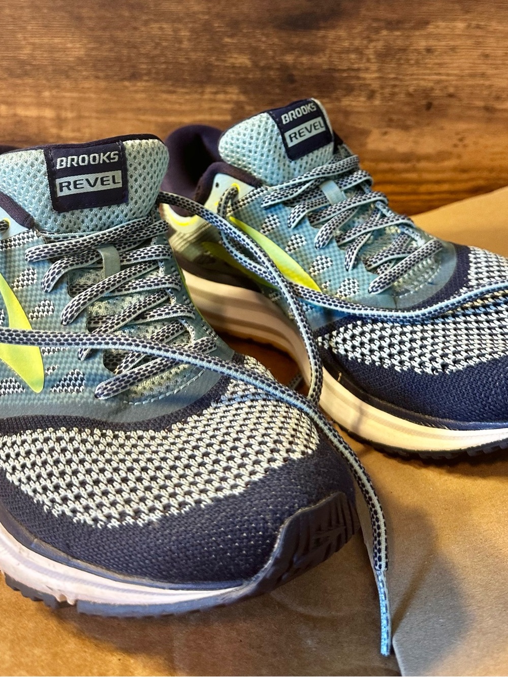 Brooks Revel Men's 9 Running Sneaker Blue/Yellow 120249-1B-402